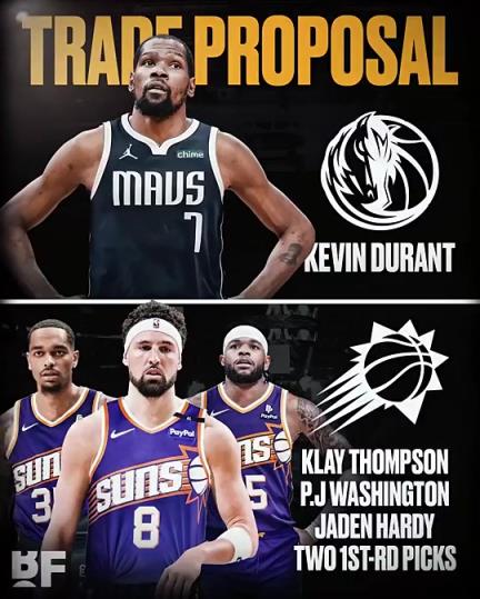 和欧文浓眉组三巨？美媒：独行侠可用克莱+PJ+哈迪+俩首轮去换KD